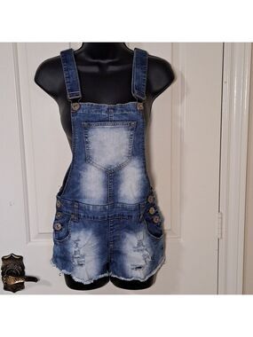 Dungaree Parisian Collection Shorts Bib  Overalls Size 7 SALE